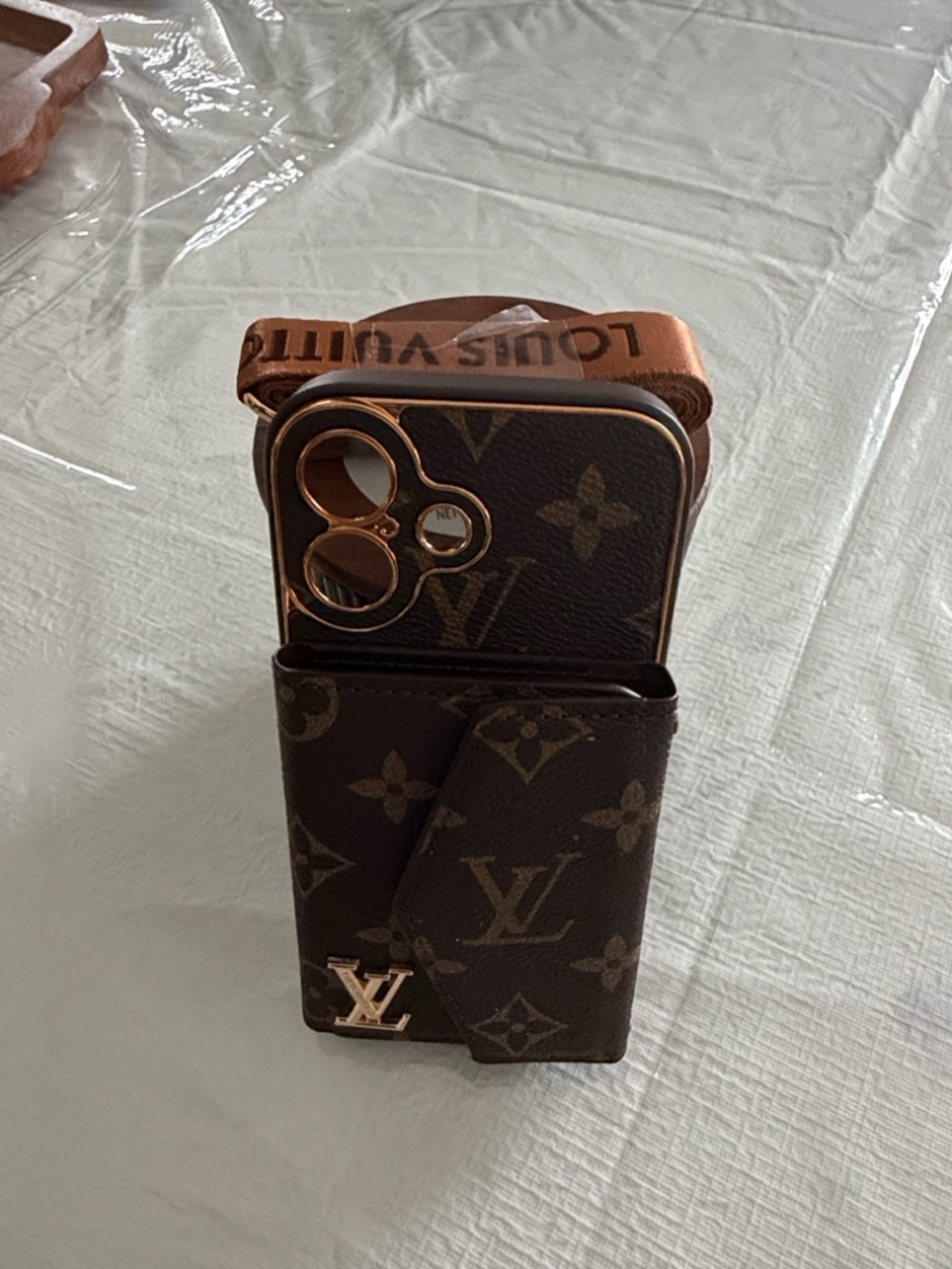 Monogramed IPhone 17 crossbody